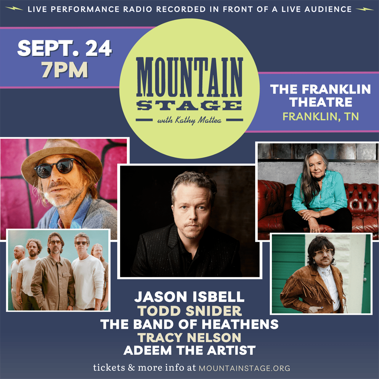 Franklin Theatre - Mountain Stage September 24th